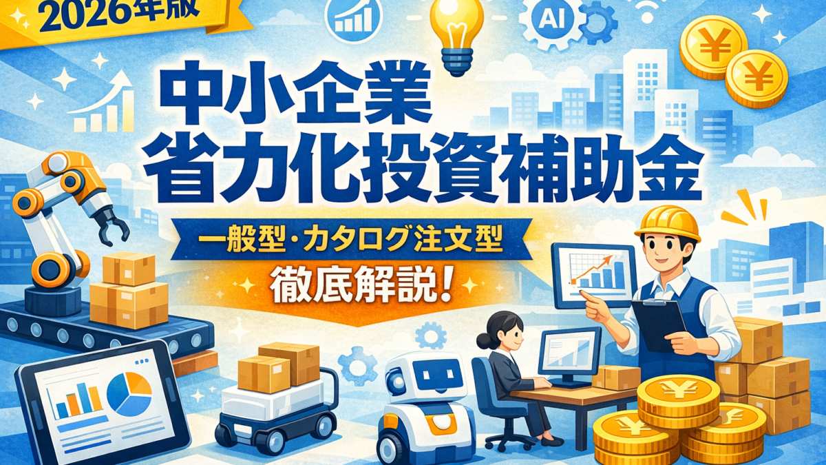 【2026年版】中小企業省力化投資補助金とは？一般型・カタログ注文型の違いや申請時の注意点をわかりやすく解説