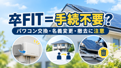 卒FITしたら何もしなくていい？住宅用太陽光のパワコン交換・名義変更・撤去に注意