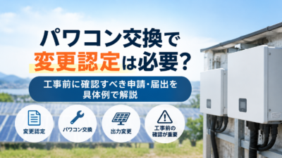 パワコン交換時で変更認定は必要？工事前に確認すべき申請・届出を具体例で解説